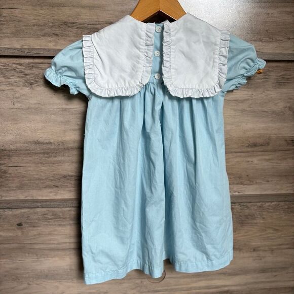 Southern Siblings Light Blue Dress Floral Embroidery Ruffle Girls 3T see INFO - Picture 3 of 8
